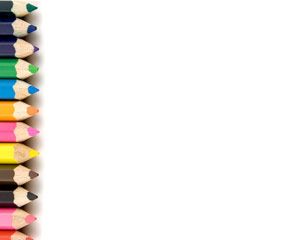 Renkli kalemler Power Point Sunu Şablonu