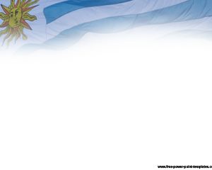 烏拉圭國旗的PowerPoint模板