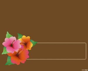 Hibiscus Flower Powerpoint Template