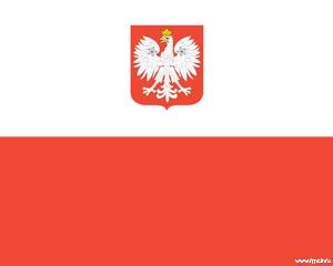 Plantilla de la bandera de Polonia PowerPoint