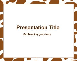 Brown spots frame PowerPoint Template