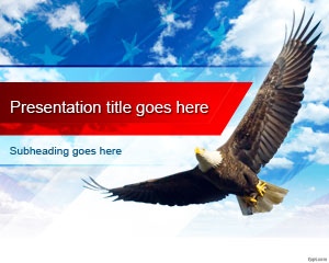 Template gratis Amerika Serikat Bald Eagle PowerPoint