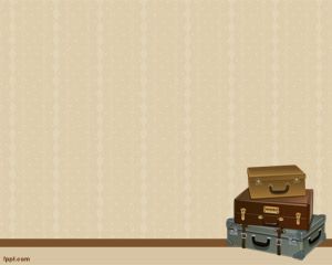 Template Old Suitcases PowerPoint