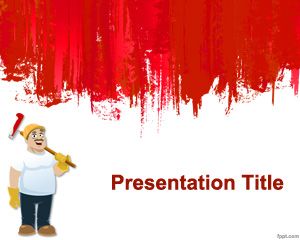 Painting Wall PowerPoint Template