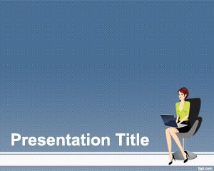 ワークpowerpointのテンプレートでの女性 powerpointテンプレート無料