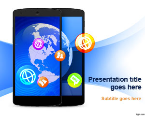 Plantilla de PowerPoint Mobile Communication