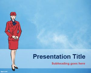 Szablon Fly Hostess PowerPoint