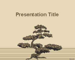 Template Bonsai Pohon PowerPoint
