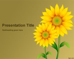 Sunflowers Powerpoint-Vorlage