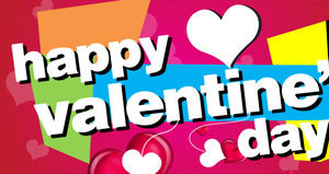 2.14 Hari Valentine PPT kartu ucapan musik Template