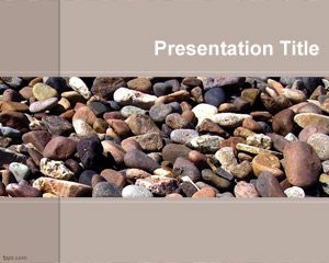 Пляж Шаблон PowerPoint камни