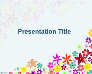 Szablon Multi Color Kwiaty PowerPoint