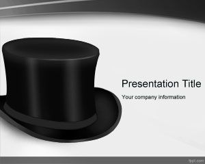 Üst Siyah Şapka PowerPoint Şablon