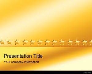 Template Gold Stars PowerPoint