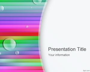 Template do arco-íris Linhas PowerPoint