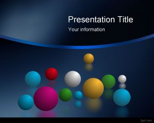 Espaço bolas modelos de PowerPoint