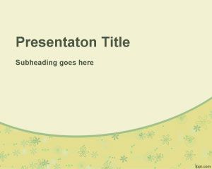 Yellow Floral PowerPoint Template