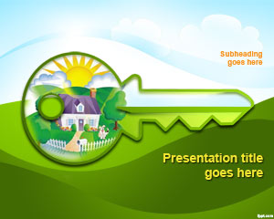 Szablon Green House Concept PowerPoint