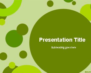 Círculos verdes del diseño de plantillas de presentación para PowerPoint