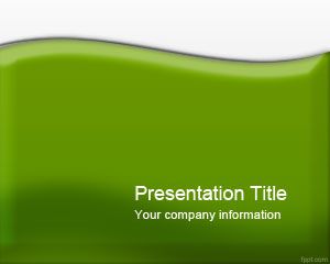光泽的深绿色的PowerPoint模板