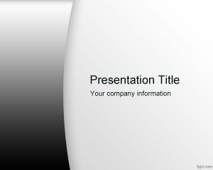 专业的黑色和白色的PowerPoint模板