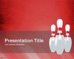 Template Bowling Pins PowerPoint