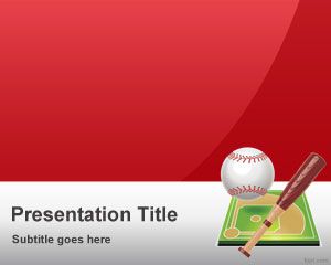 Шаблон Red Baseball PowerPoint