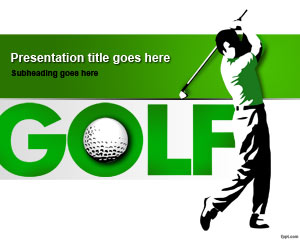 Plantilla PowerPoint de entrenamiento de golf