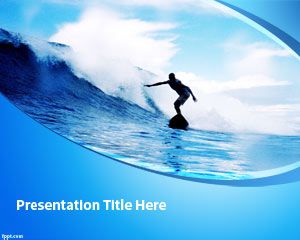 Surfing plantilla de PowerPoint