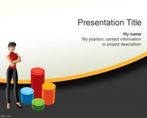女性商业计划的PowerPoint模板