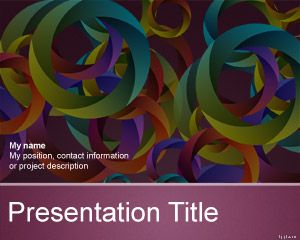 Círculos abstratos Template Multicolor PowerPoint