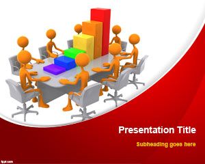 Modelo del asunto del trabajo en equipo de PowerPoint