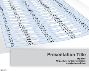 Template PowerPoint spreadsheet