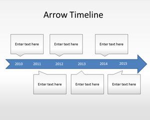 Arrow Template Timeline Diagrama PowerPoint