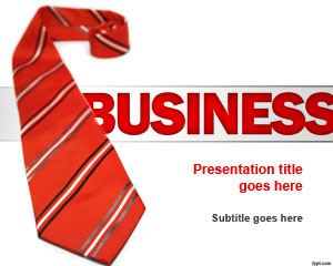 Modello Red Cravatta PowerPoint