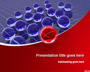Template 3D Spheres Kepemimpinan PowerPoint