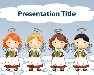 天使合唱团的PowerPoint模板
