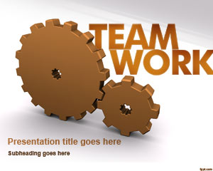 Gears & Team Work Шаблон PowerPoint