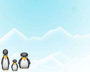 Penguin sur Powerpoint Ice