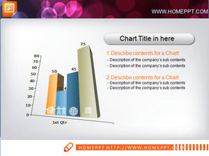 3D histogram PPT chart material download