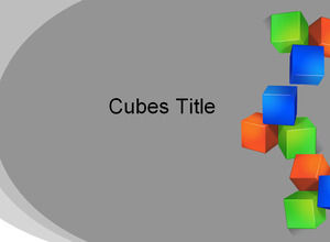 Цветные кубы Powerpoint