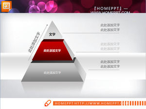 3d piramidă PowerPoint șablon diagramă descărcare