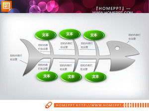 Structure Fishbone stéréo 3D PowerPoint Chart Télécharger