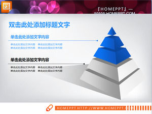 3d tre - proiezione tridimensionale con il grafico livello piramide PPT scaricare