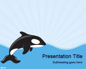 Deniz balina PowerPoint Şablon