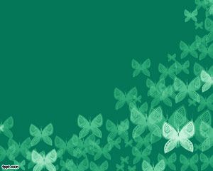Grüne Schmetterlinge Powerpoint-Vorlage