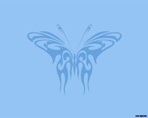 藍蝴蝶PPT模板