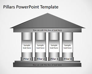 무료 4 열 기둥의 파워 포인트 템플릿