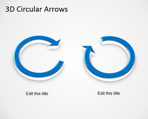 3D Circular Arrows Template for PowerPoint