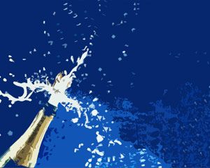 kutlama PPT için şampanya